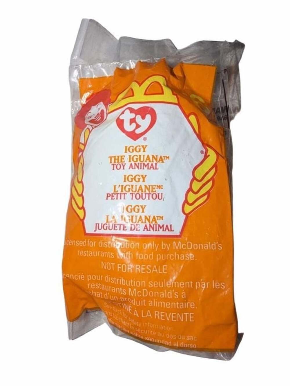 Vintage 1999 McDonald's Happy Meal TY Teenie Beanie Baby #6 Iggy the Iguana Seal